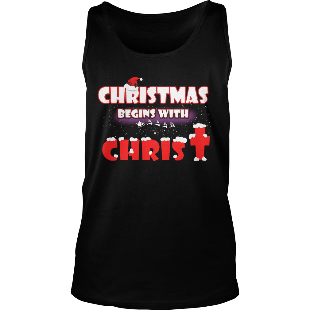 Christmas Begins Christ Tank Top