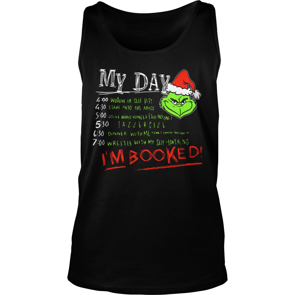 Christmas Grinch Im Booked Baseball Unisex Tank Top
