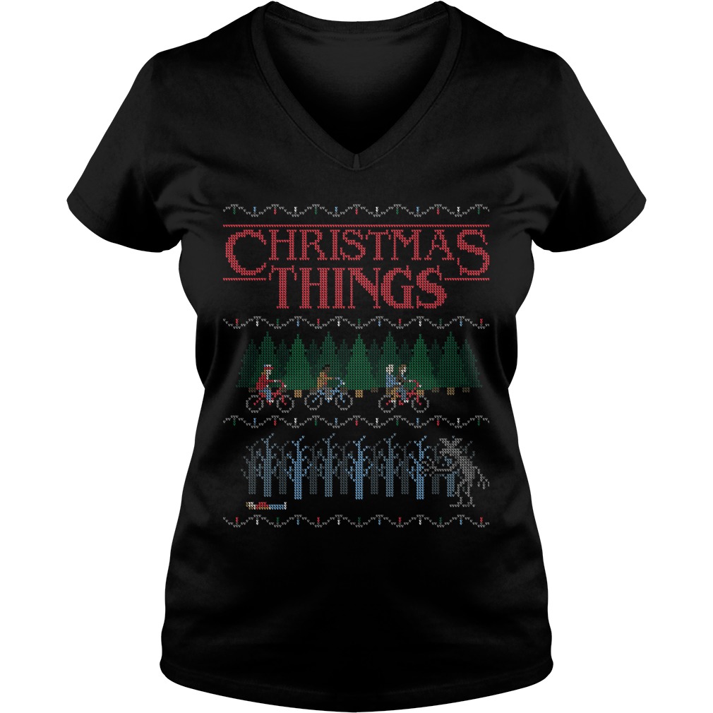 Christmas Things Ugly Christmas Vneck