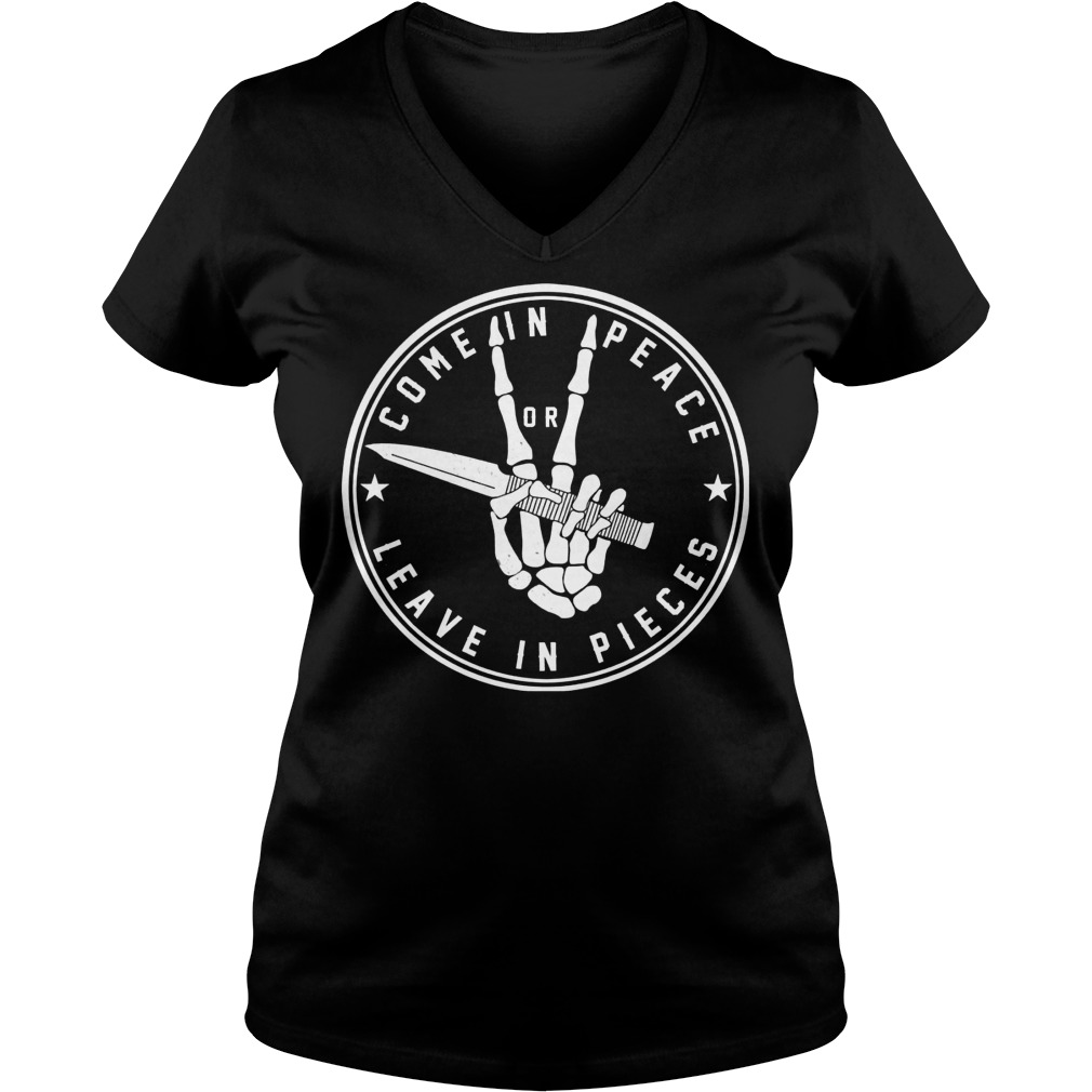 Come Peace Leave Pieces Ladies V Neck