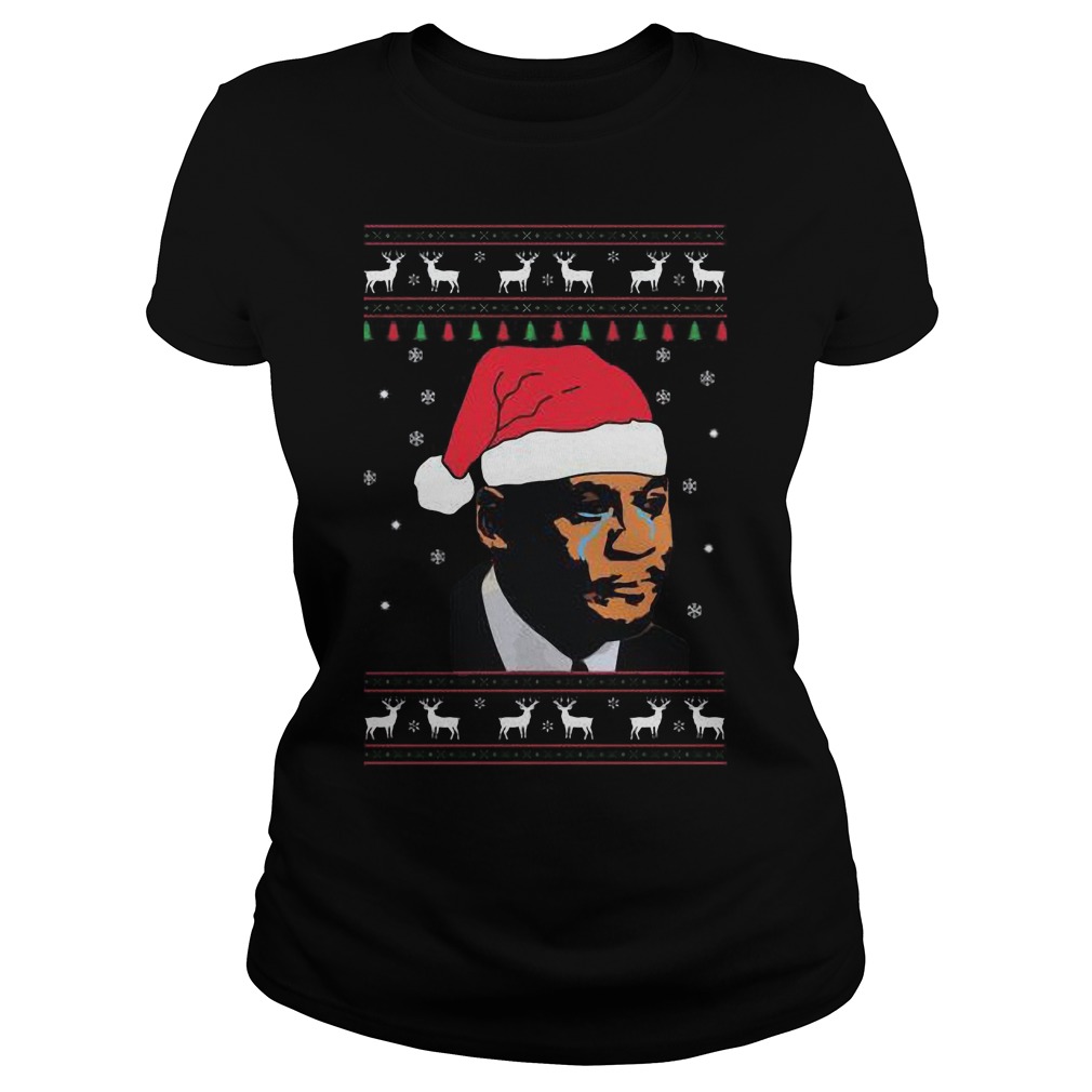 Crying Jordan Christmas Ladies Tee