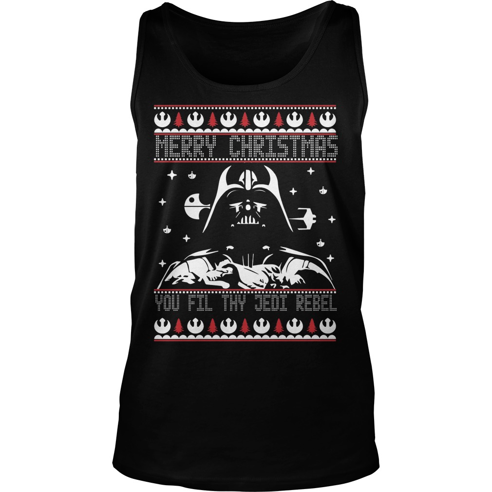 Darth Vader Merry Christmas Filthy Jedi Rebel Tank Top