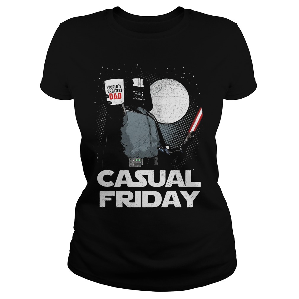 Darth Vader Worlds Greatest Dad Casual Friday Ladies Tee