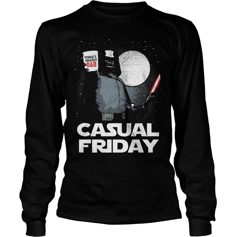 Darth Vader Worlds Greatest Dad Casual Friday Longsleeve Tee