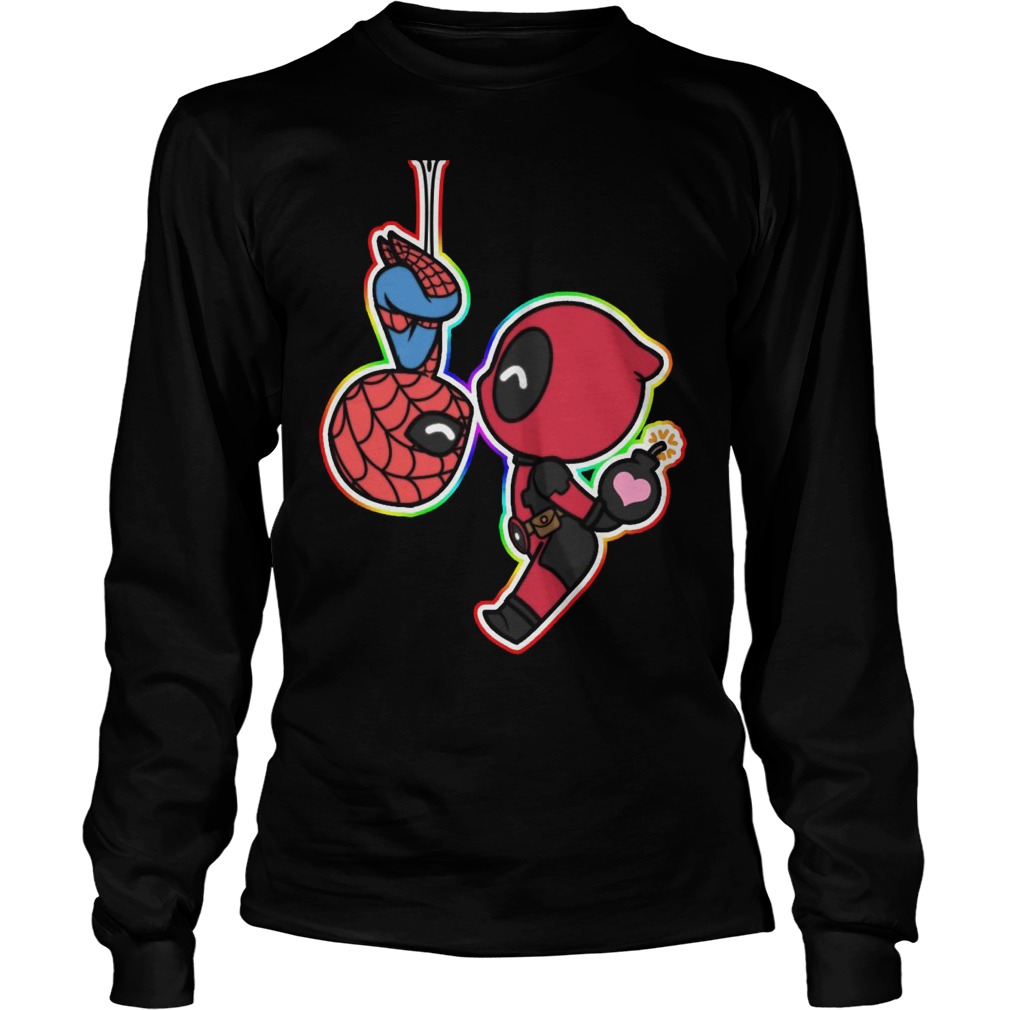 Deadpoll Spiderman Kissing Longsleeve