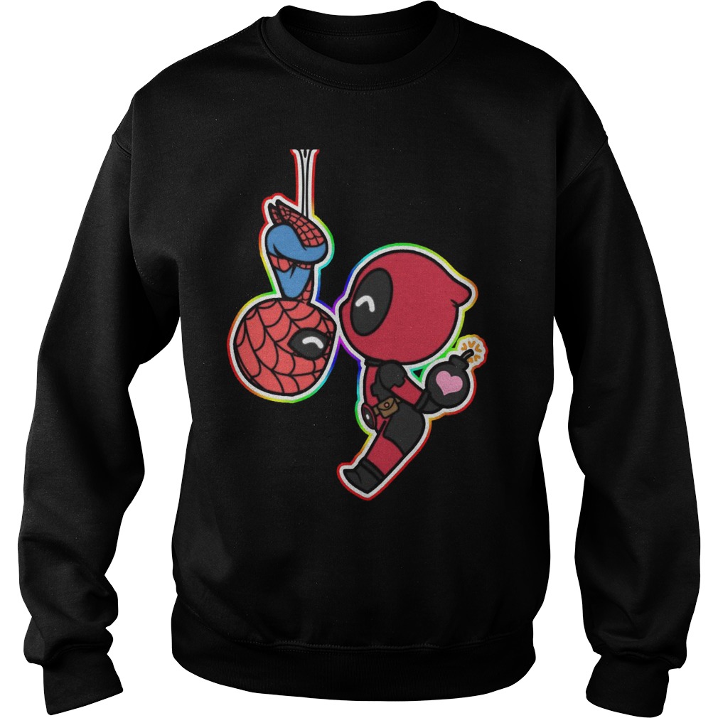 Deadpoll Spiderman Kissing Sweatshirt