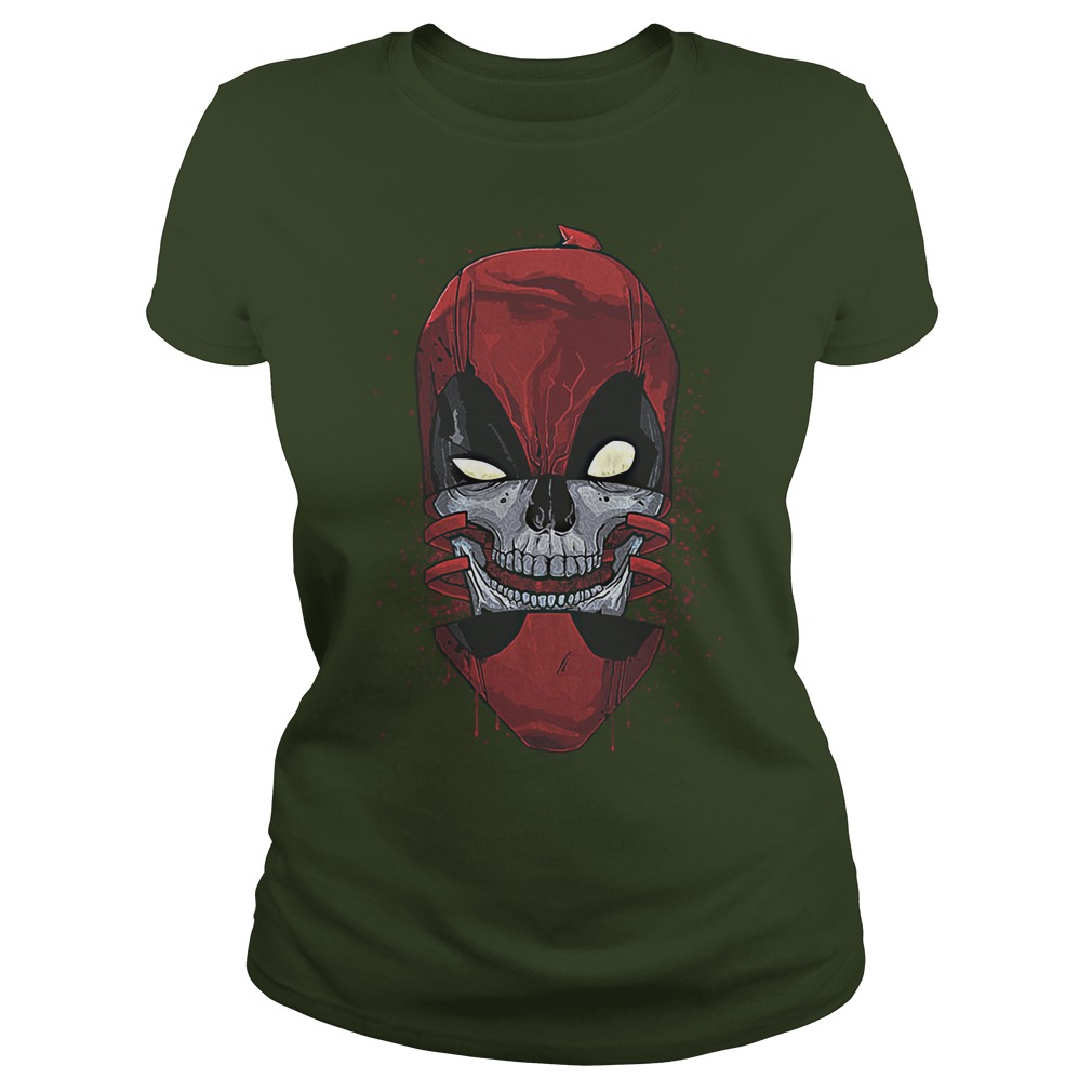 Deadpool Chopped Skull Ladies Tee