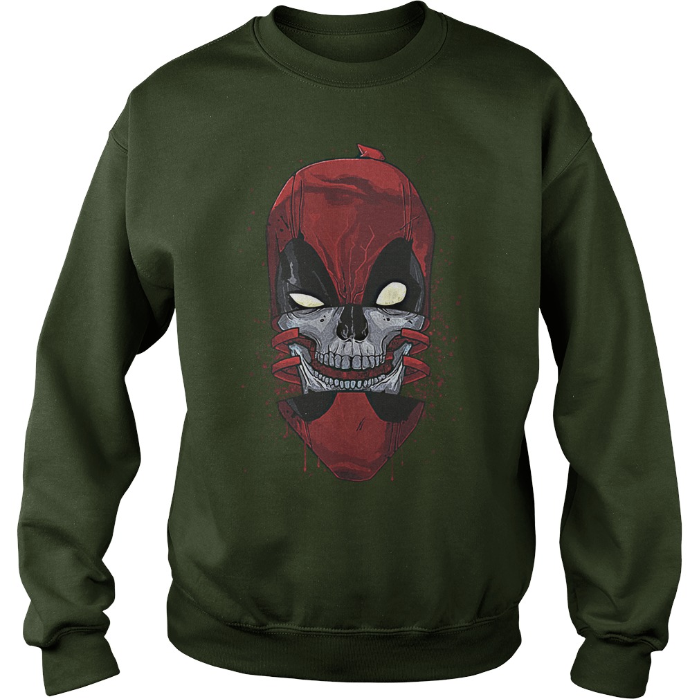 Deadpool Chopped Skull Sweat Shirt