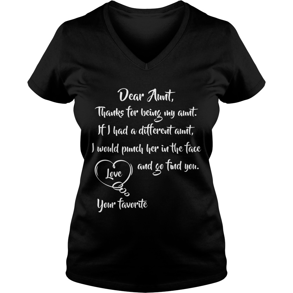 Dear Aunt Thanks Aunt Different Aunt V Neck