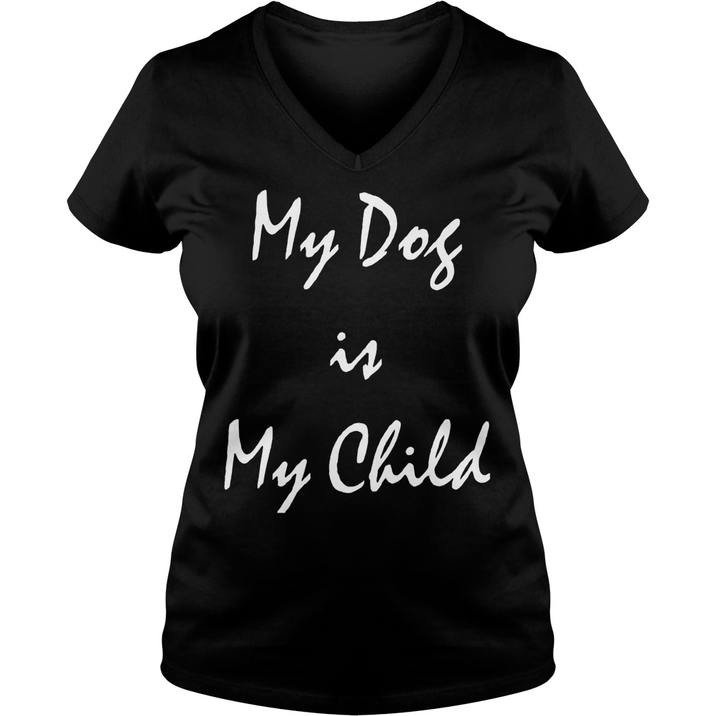 Dog Child Ladies V Neck