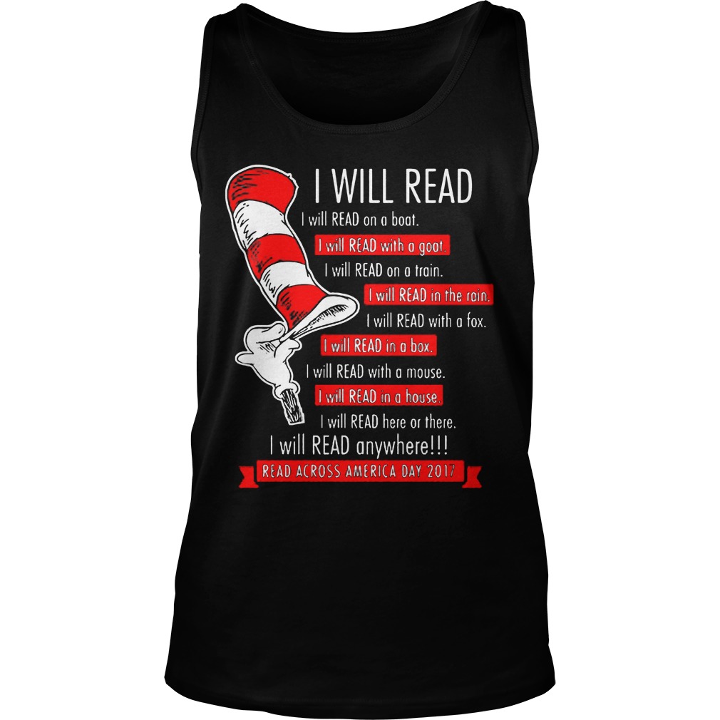 Dr Seuss Will Read Anywhere Across America Tank Top