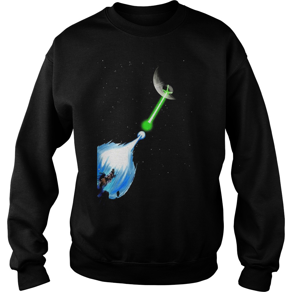 Dragon Ball Songoku Vs Death Star Star Sweat Shirt