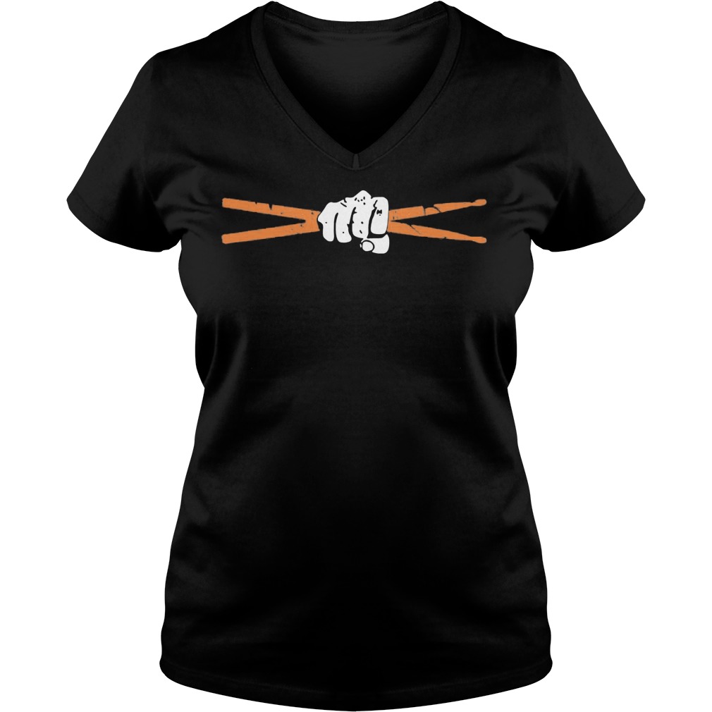 Drumsticks Drummer Awesome Music Lover Musician Ladies V Neck