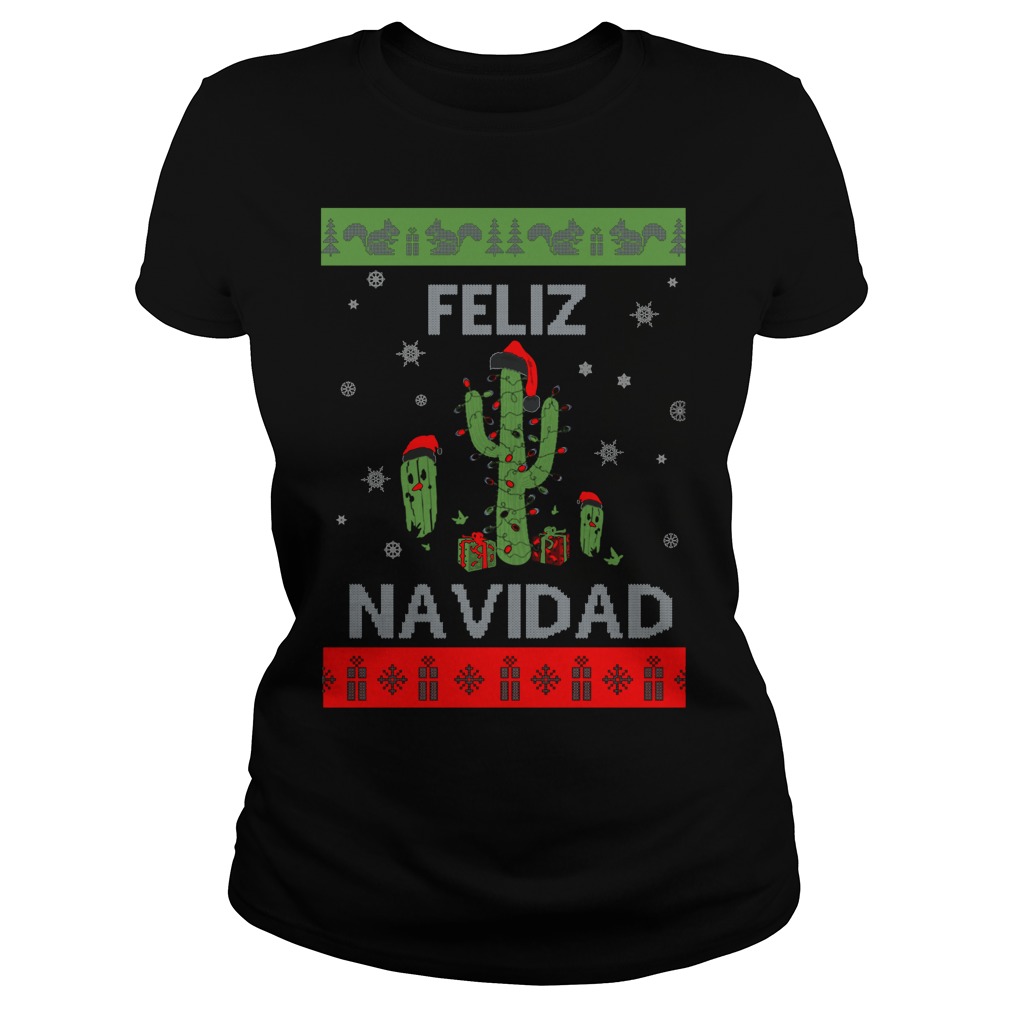 Feliz Navidad Christmas Sweat Ladies Tee