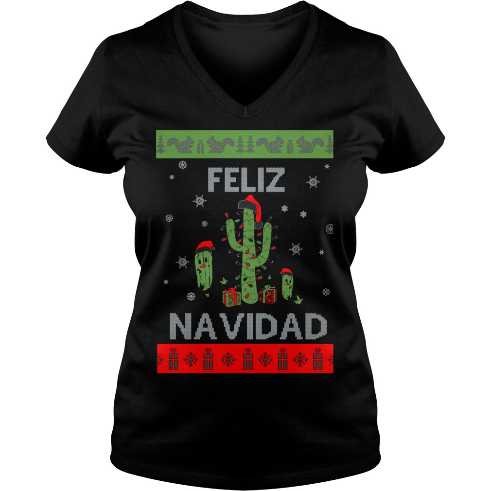 Feliz Navidad Christmas Sweat V Neck