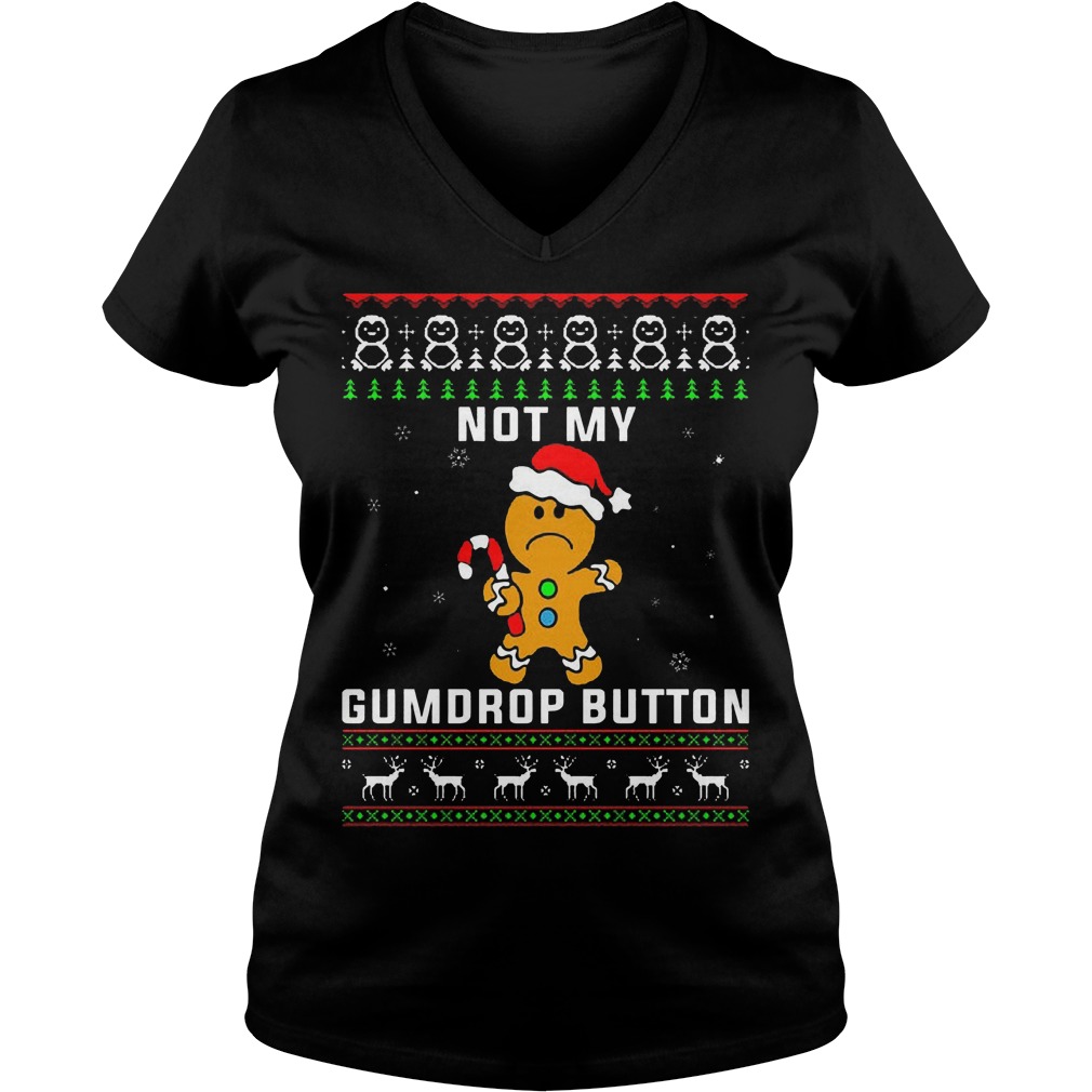 Gingerbread Not Gumdrop Button Vneck