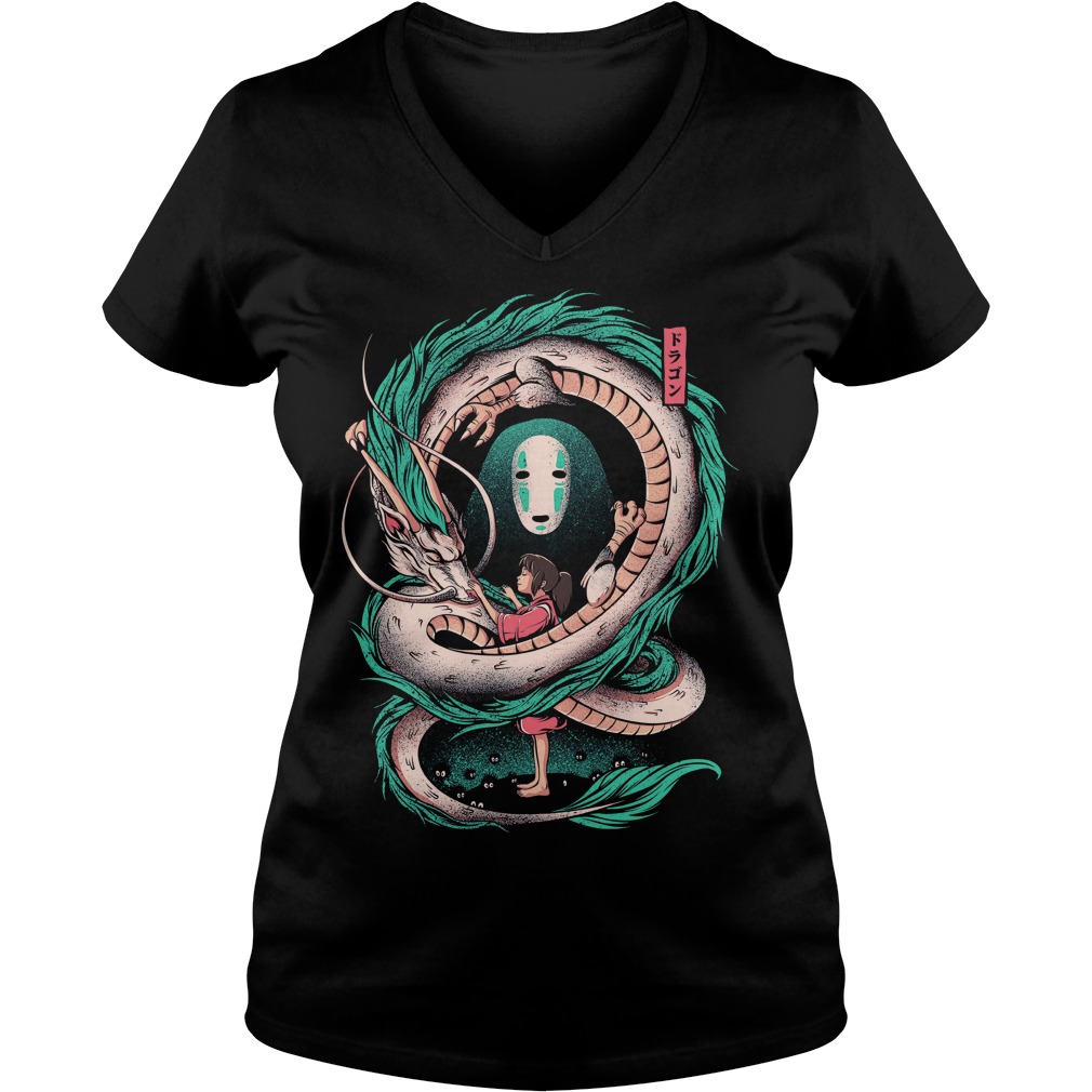 Girl Dragon V Neck