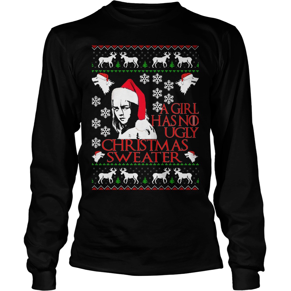 Girl No Ugly Christmas Sweater Longsleeve