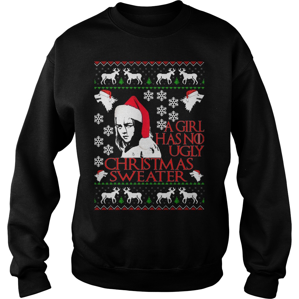 Girl No Ugly Christmas Sweater Sweatshirt