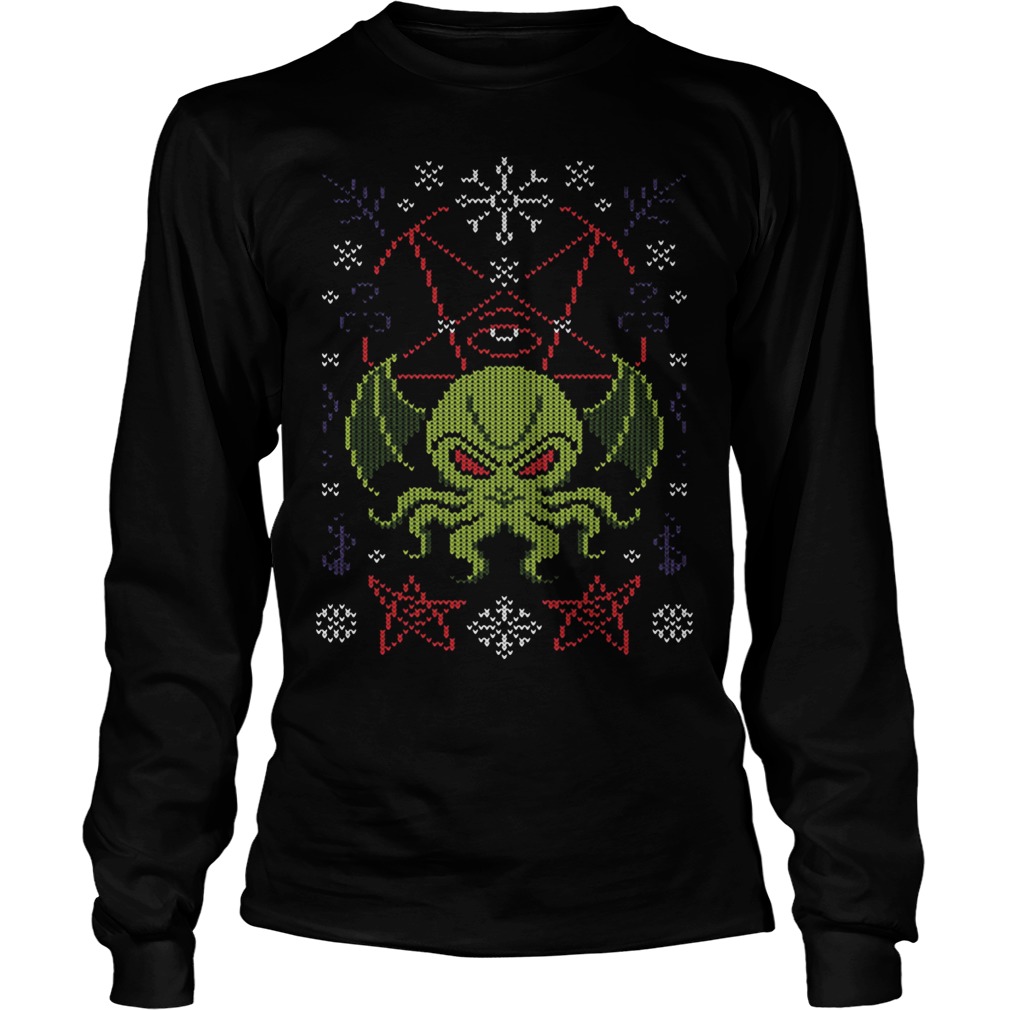 Hail Cthulhu Ugly Longsleeve Tee
