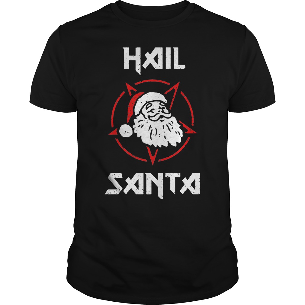 Hail Santa Ugly Christmas Sweater Hoodie Sweater Longsleeve Guys Tee