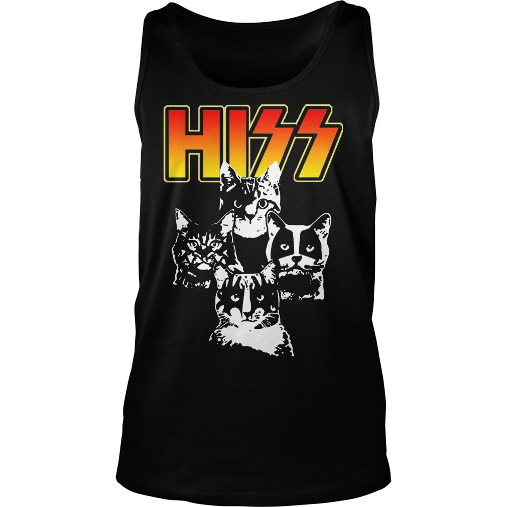 Hiss Kiss Cats Kittens Rocks Tank Top