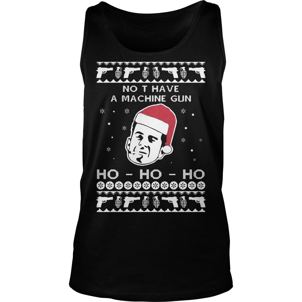 Ho Ho Ho Now Machine Gun Christmas Tank Top
