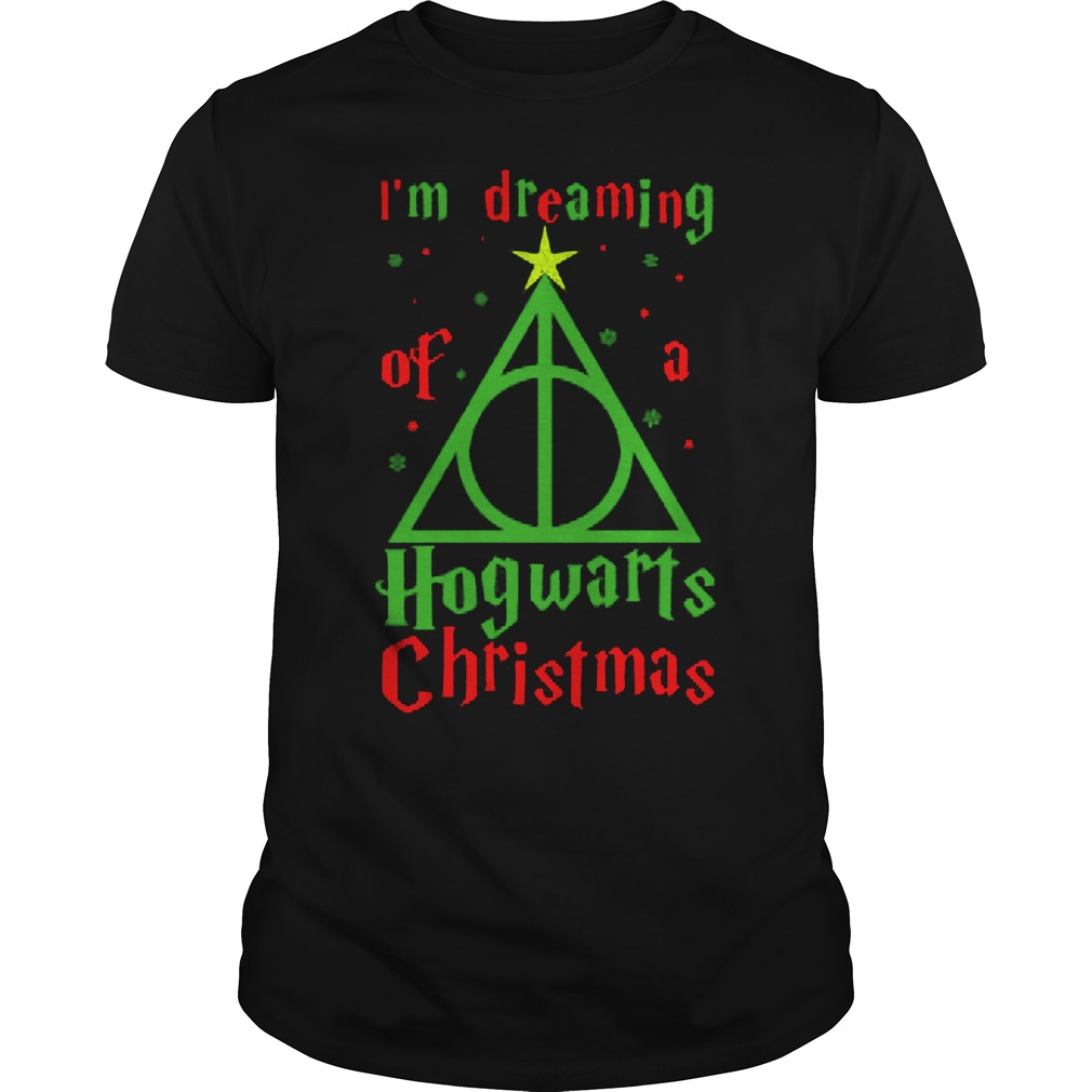 Im Dreaming Of Hogwarts Christmas Guys Tee