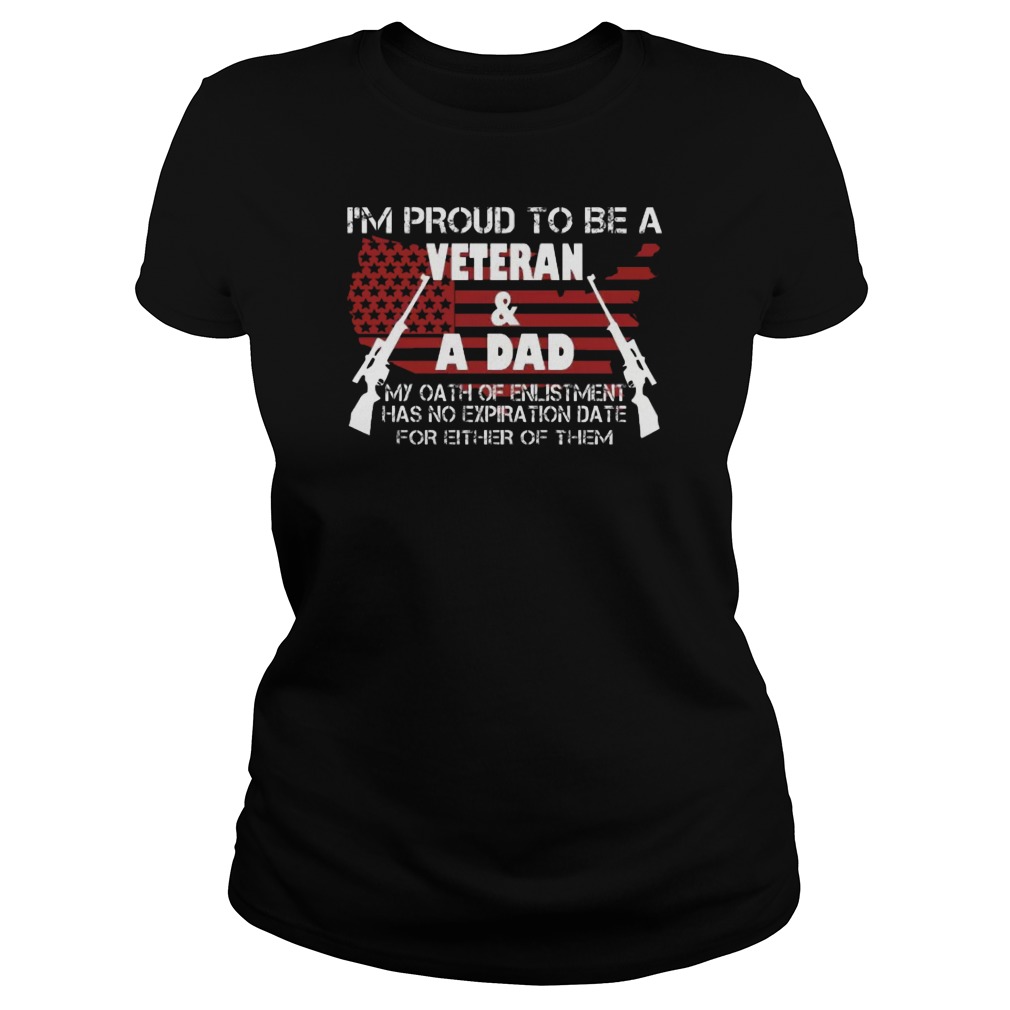 Im Proud Veteran Dad Ladies Tee