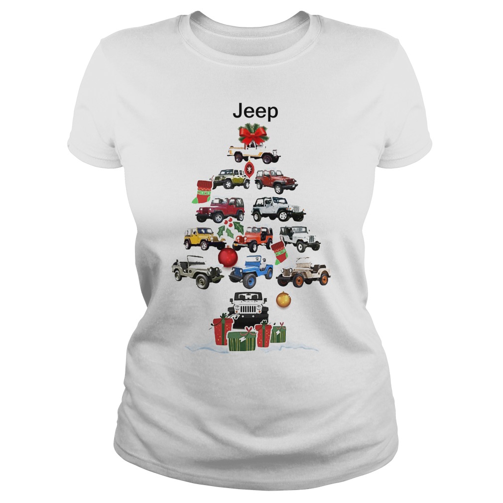 Jeep Christmas Tree Ladies Tee