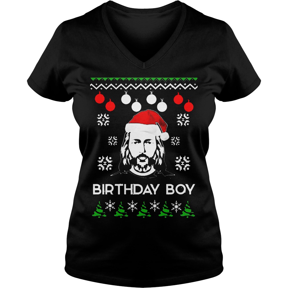 Jesus Birthday Boy Vneck