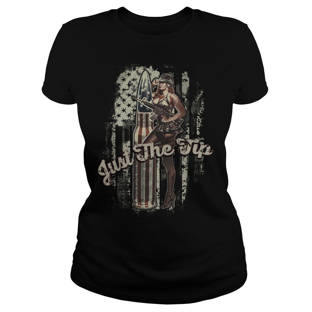 Just Tip American Flag Girl Ladies