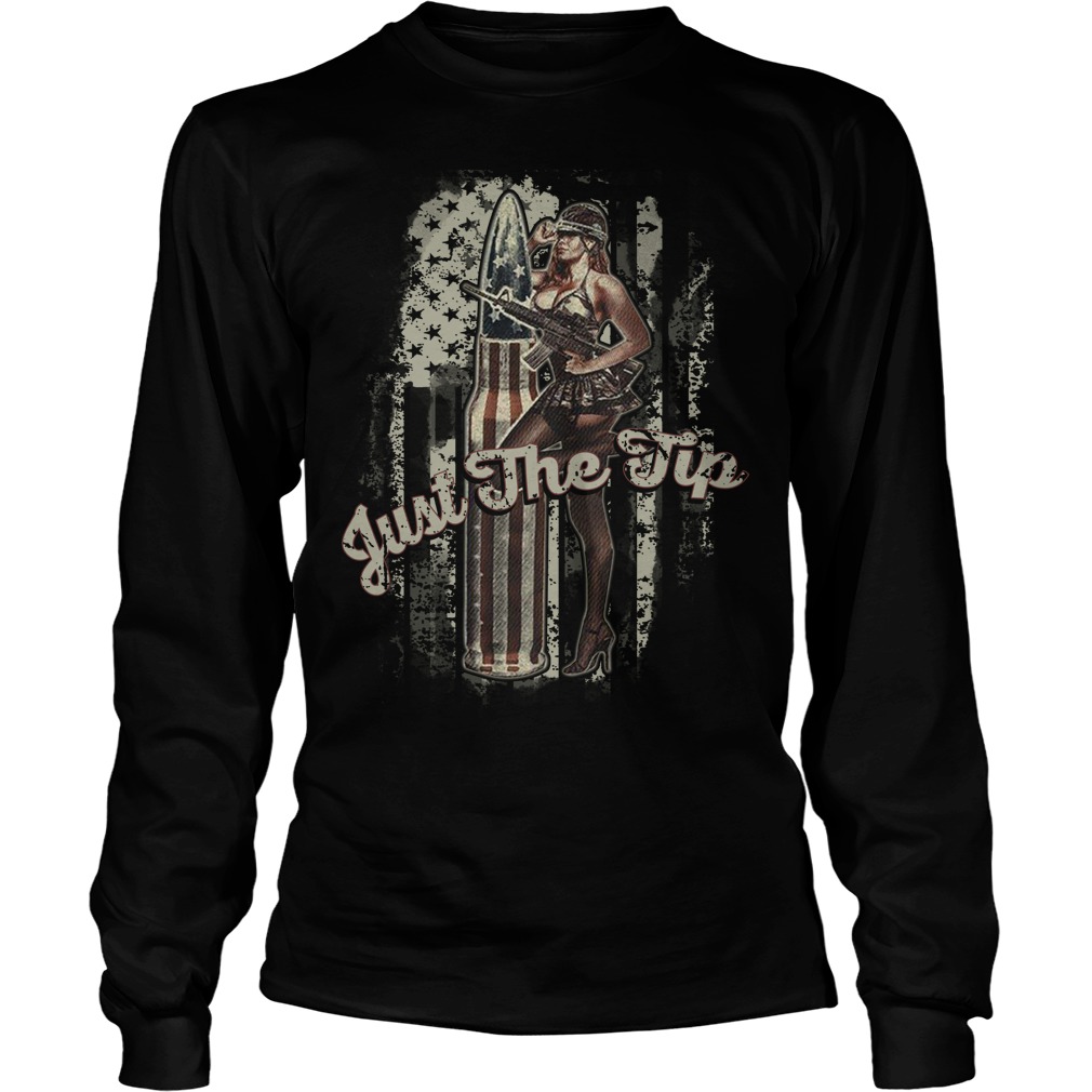 Just Tip American Flag Girl Longsleeve