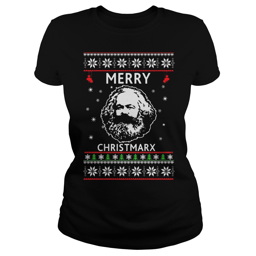 Karl Marx Merry Christmarx Ladies Tee