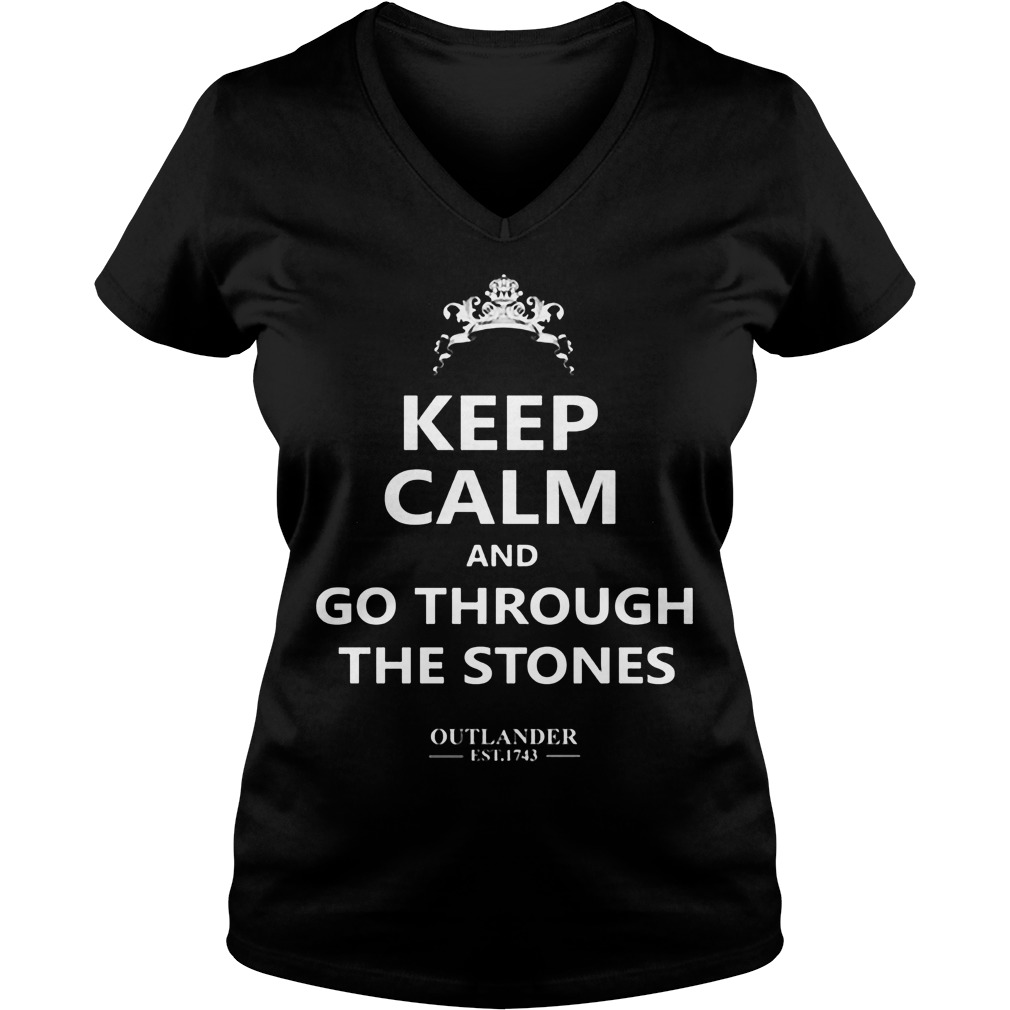 Keep Calm Stones Outlander V Neck