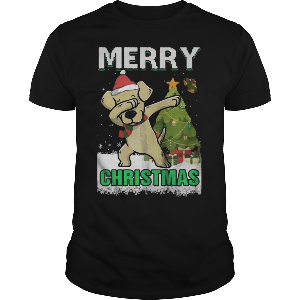 Labrador Dabbing Santa Claus Merry Ugly Christmas Guys Tee