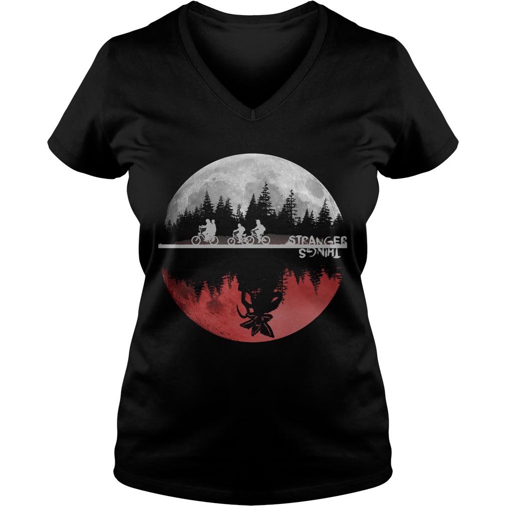 Landscape Stranger Things Ladies V Neck