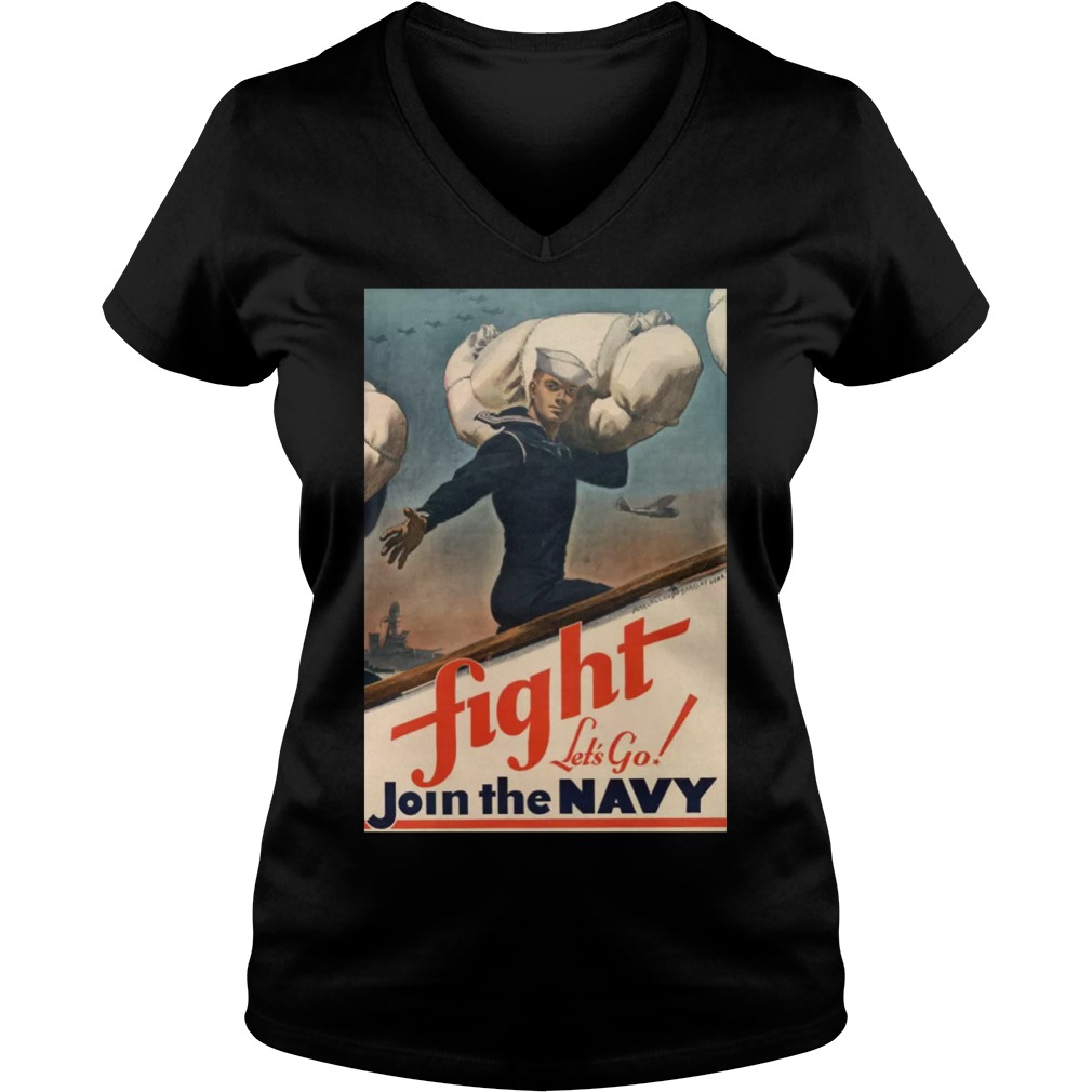 Lets Go Join Navy Vneck