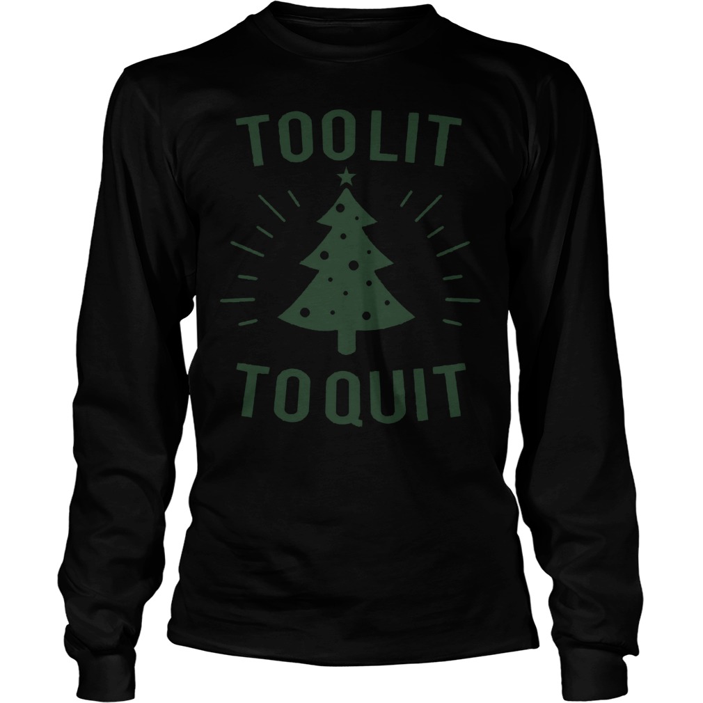 Lit Quit Christmas Tree Longsleeve