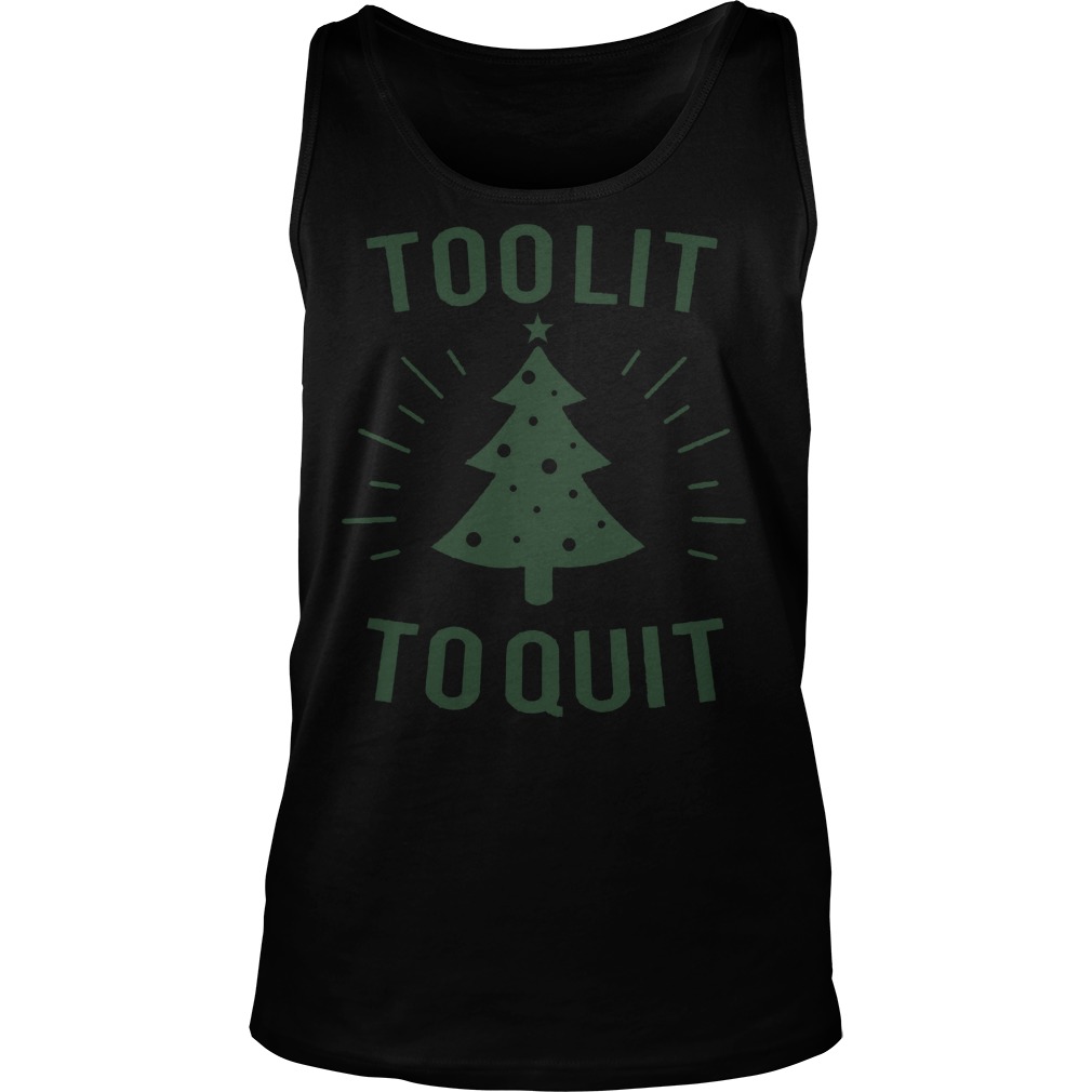 Lit Quit Christmas Tree Tank Top