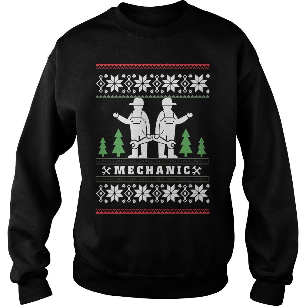 Mechanic Ugly Christmas Sweat Shirt