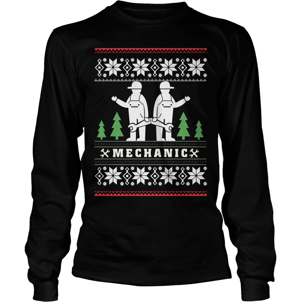 Mechanic Ugly Christmas Unisex Longsleeve Tee