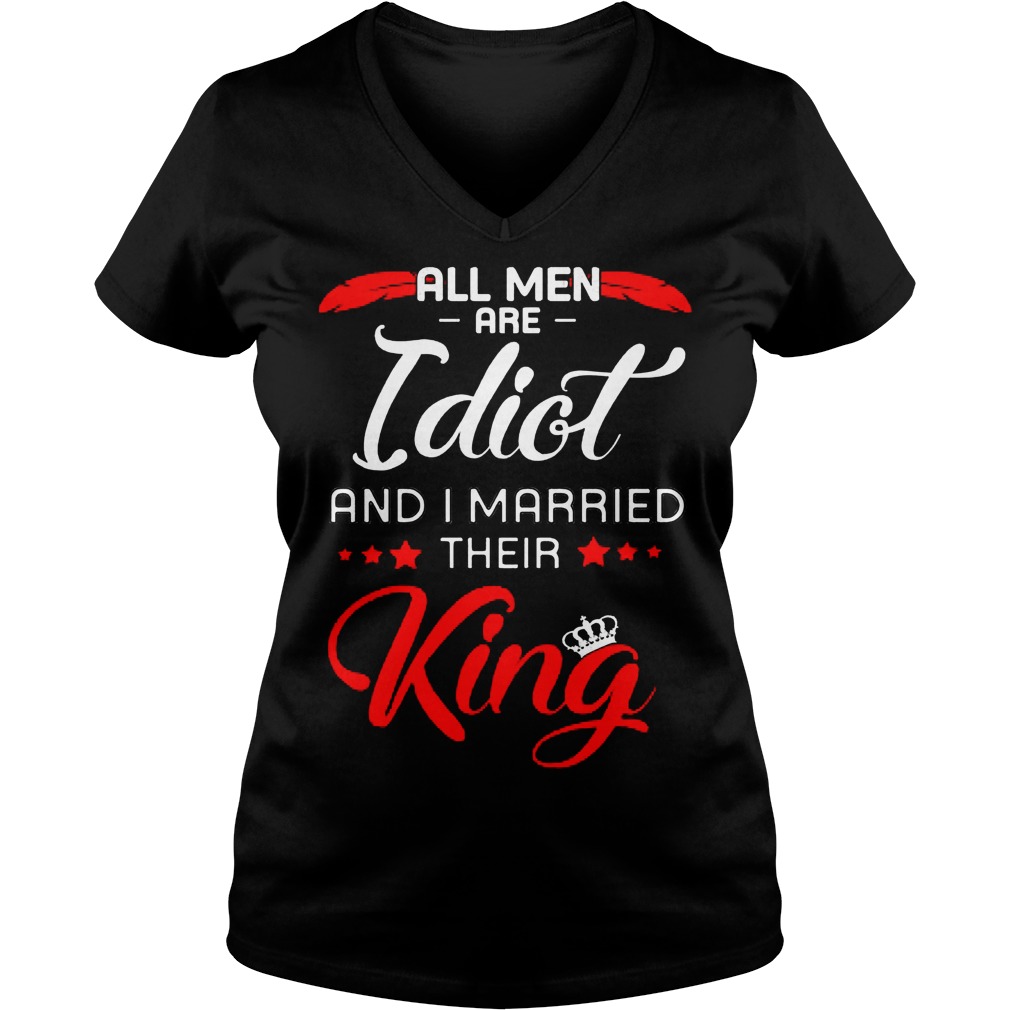 Men Idiot Married King V Neck