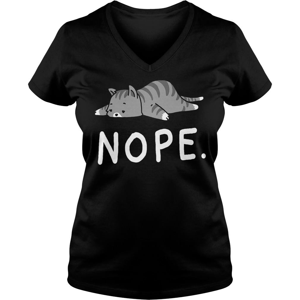 Meowy Nope Ladies V Necl