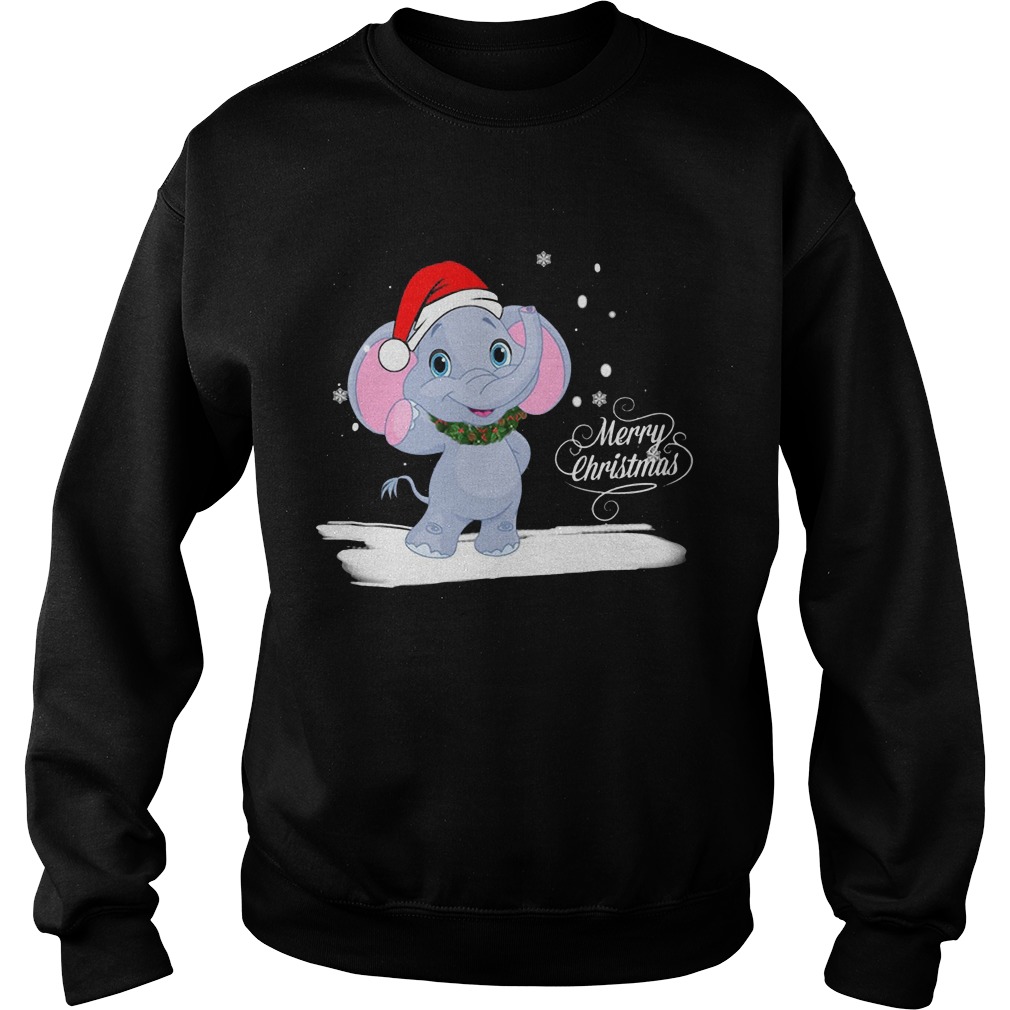 Merry Christmas Love Elephants Sweater