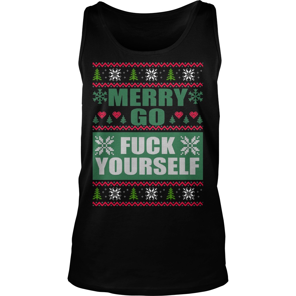 Merry Go Fuck Ugly Christmas Tank Top