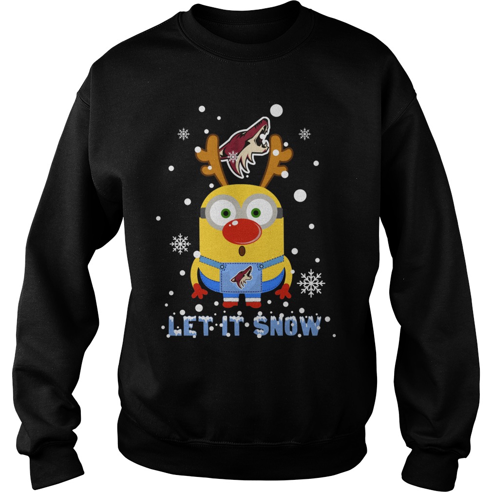 Minion Arizona Coyotes Ugly Christmas Sweater Let Snow Sweat Shirt