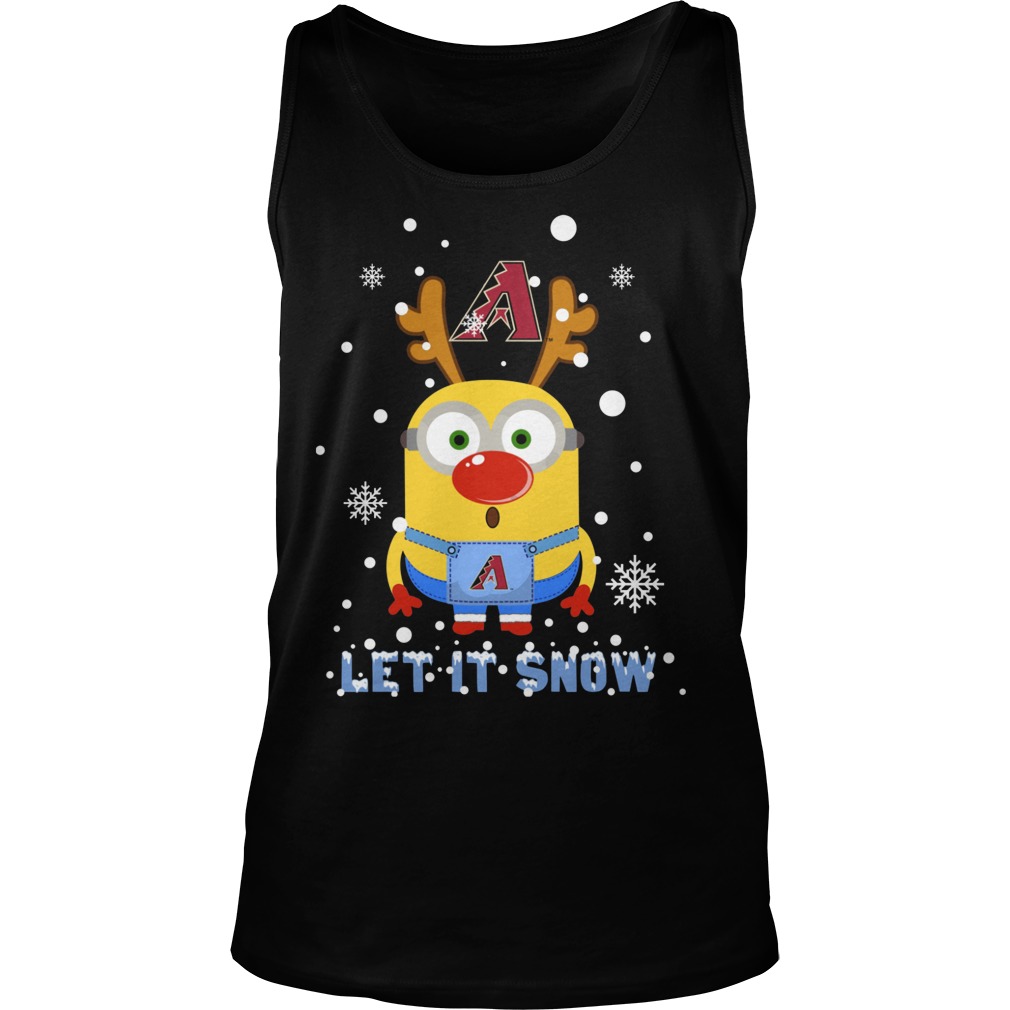 Minion Arizona Diamondbacks Ugly Christmas Sweater Let It Snow Uniasex Tank Top