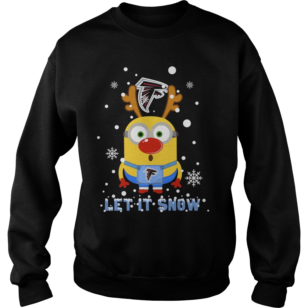 Minion Atlanta Falcons Ugly Christmas Sweater Let It Snow Sweat Shirt
