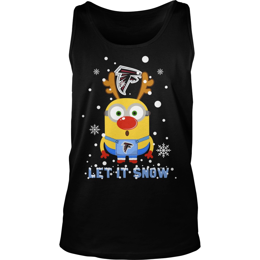 Minion Atlanta Falcons Ugly Christmas Sweater Let It Snow Unisex Tank Top